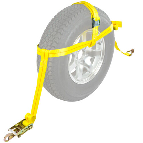 Wheel tie down straps (2inch) for Auto Hauler Trailer with J hook